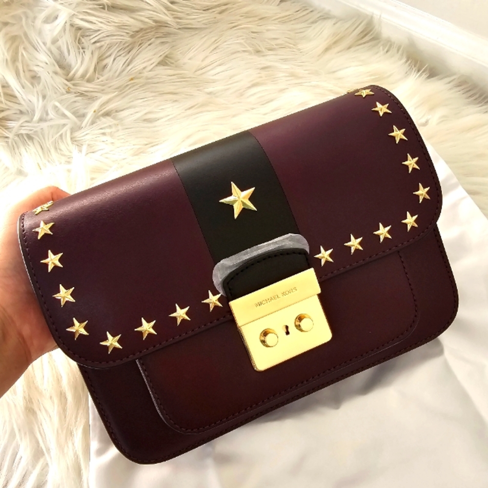 NWT Michael Michae Kors Sloan Editor crossbody with star and stripe